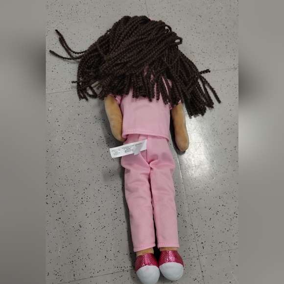 Petting Zoo Nurse Rag Doll  17" Tall Pink Uniform, Shiny Sneakers - Picture 3 of 15